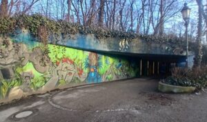 Der Eingang zur Graffiti Galerie.