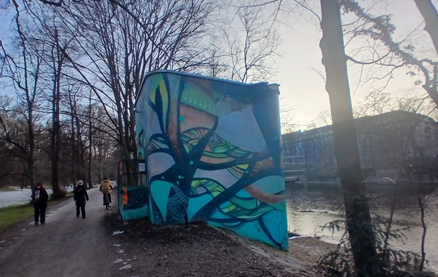 Graffiti am Isarufer